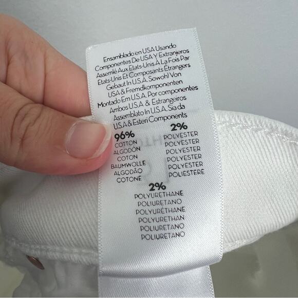 MOTHER | NEW The Cha Cha Fray in Glass Slipper White Flare Bell Jeans Neutral 31 - Picture 13 of 15